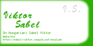 viktor sabel business card